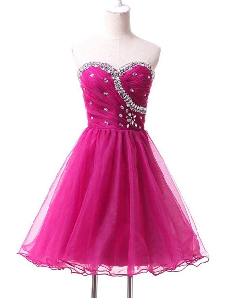 Hot Pink Homecoming Dresseshomecoming Dress Cute Homecoming Dressestulle Homecoming Gowns