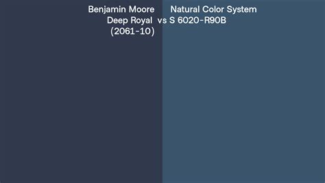 Benjamin Moore Deep Royal 2061 10 Vs Natural Color System S 6020 R90b