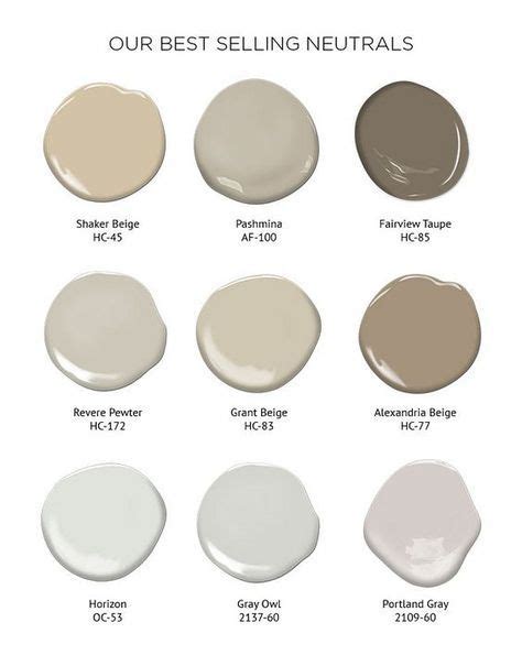 Manufacturer paint color names don't always represent the true color, but these three colors are similar to the color of actual any pewter gray wall color will be greatly affected by the room's lighting. Benjamin Moore Best Selling Neutrals. These neutral paint ...