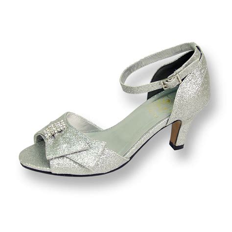 Floral Floral Elisa Womens Wide Width Evening Dress Shoes For Wedding Prom And Dinner Silver