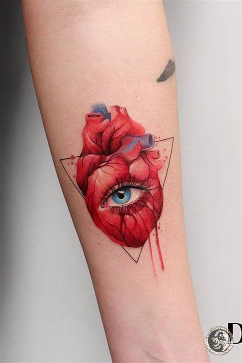 Heart And Eye Tattoo For Women By Deborah Genchi Bari Italy Cool
