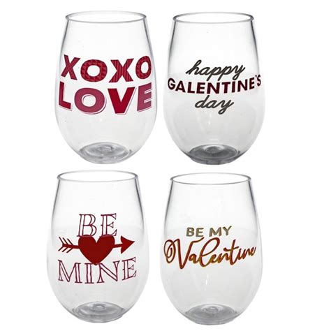 View Valentine S Day Stemless Wine Glasses