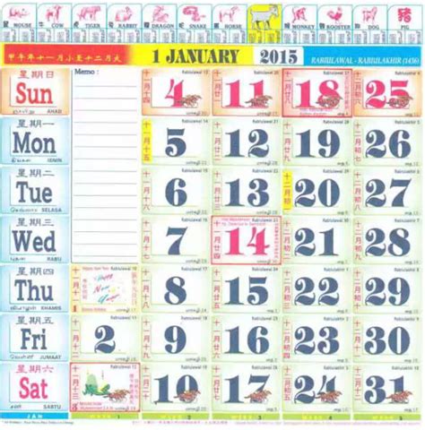 Chinese calendar, developed from chinese lunar calendar, is a perpetual calendar with daily auspicious and inauspicious events. 2015 Calendar | Malaysia Real Estate Blog - Jeffery Lam