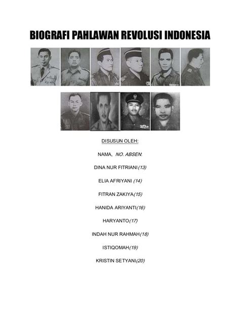 Biografi Tokoh Pahlawan Nasional Indonesia