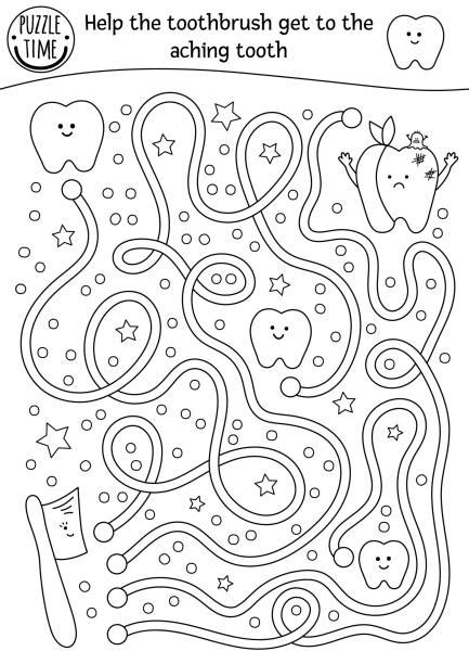 Christmas Dental Coloring Pages