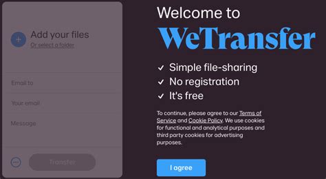 wetransfer  login guide  file transfer service