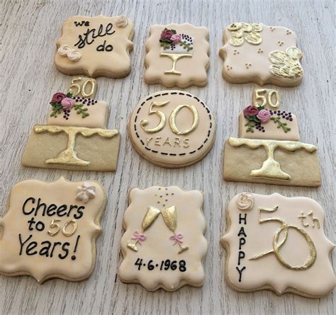 Kellys Anniversary Cookies 50th Anniversary Cookies Anniversary