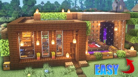Minecraft The Perfect Survival House Tutorial Wooden Starter House