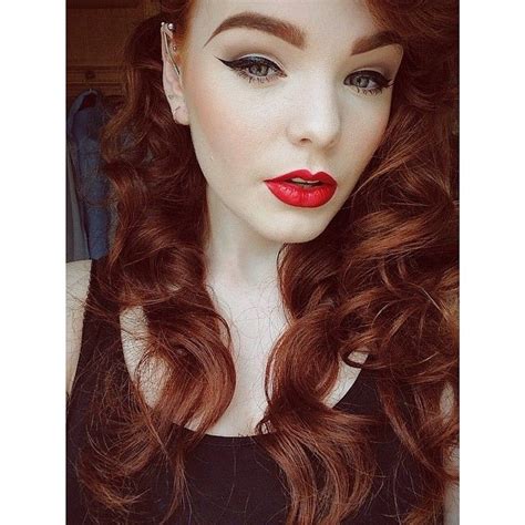 Off Out Tonight Kittens ️ Redhead Redlips Altmodel Bodymods Pinup Inked Vintage Retro