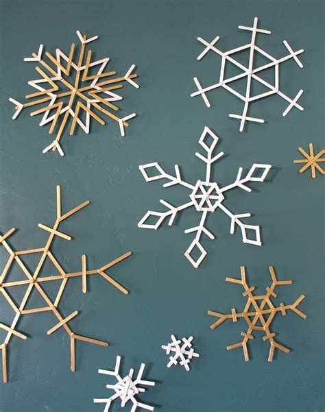 Popsicle Sticks Snowflakes Christmas Crafts To Make Popsicle Stick