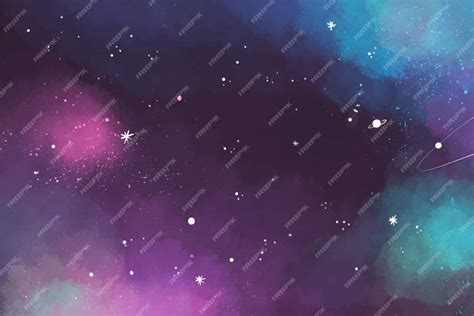 Premium Vector Watercolor Galaxy Background