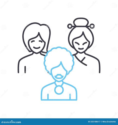 Nationality Line Icon, Outline Symbol, Vector Illustration, Concept