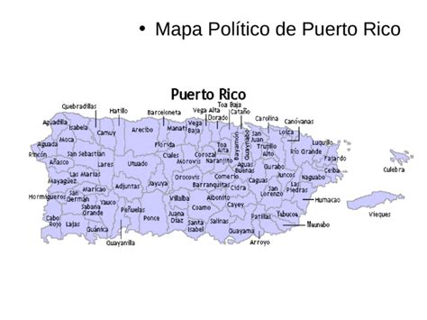 Provincias Geomórficas Mapa Político De Puerto Rico Fundación
