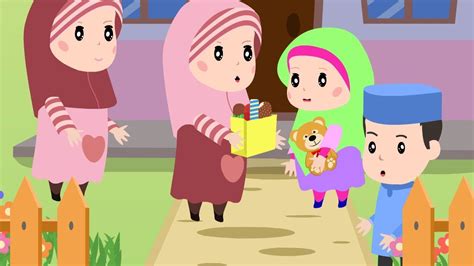 Anima Si Anak Muslim Kartun Muslimah Sekolah Vektoren Caractere