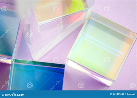Shiny Multi Colored Glass Cubes Close Up Stock Image Image Of Optics