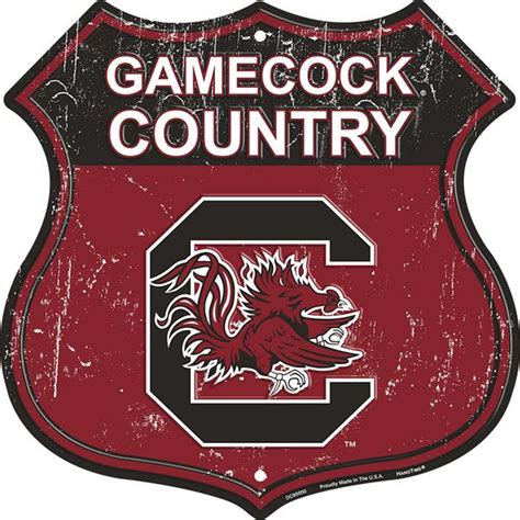 University Of South Carolina Gamecock Country Route Shield Sign