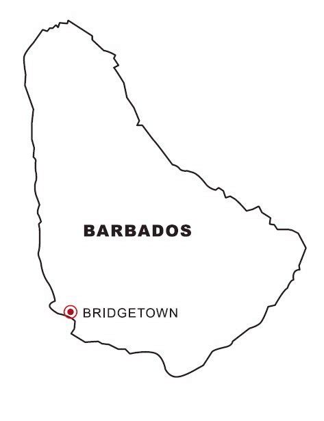 Barbados Mapa Planisferio