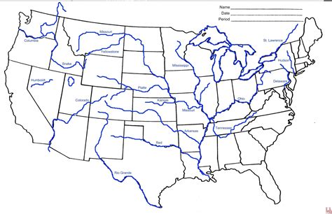 The River Map The United States With 18 Major River Basins Whatsanswer