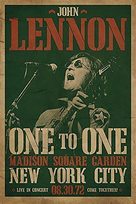 John Lennon One To One Vintage Concert Poster Etsy