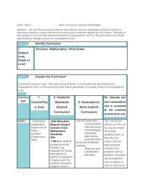 D Task Assignment D Mscin Ggn Task Wgu Curriculum