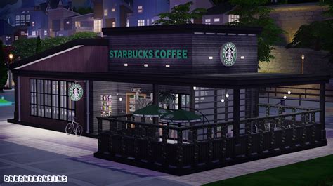 My Sims 4 Blog Starbucks Coffee Shop Lot And Objects By Dreamteamsims