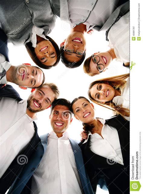 Use them in commercial designs under lifetime, perpetual & worldwide rights. Business People In A Circle Looking Down Stock Photo ...
