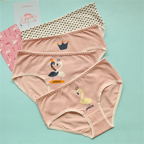 Buy Hui Guan Flamingo Patterned Cotton Panties Sex