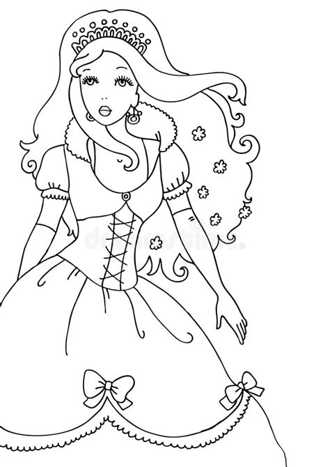 Sky princess eastern caribbean cruise embarkation day princess cruises. Princess Coloring Page stock illustration. Illustration of ...