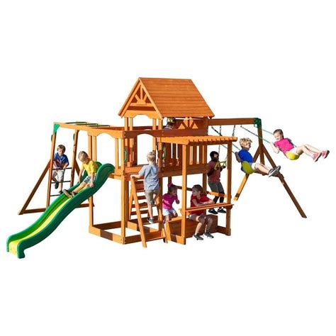 Backyard Discovery Monticello Residential Wood Playset In The Wood