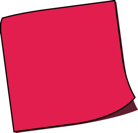 Nota Adhesiva Roja Rosa PNG Transparente StickPNG