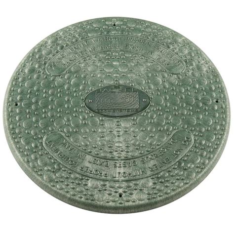 Jackel Septic Tank Riser Cover Lid 18 Inch Diameter Green Supports