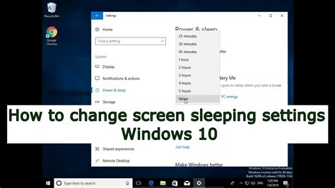 How To Change Screen Sleeping Settings Windows 10 Youtube