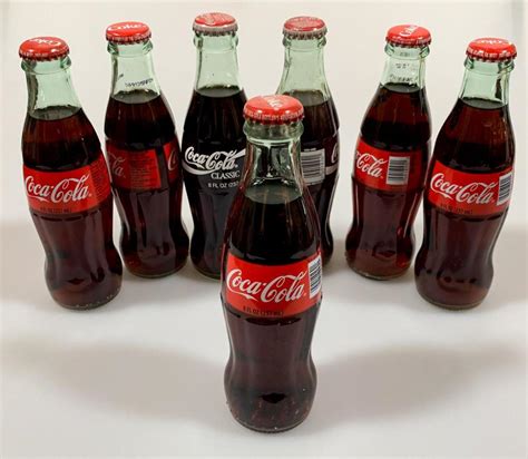Sold Price Coca Cola 8 Oz Glass Bottle Set Of 7 Cokecoke Classic