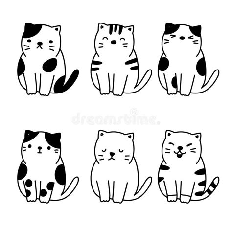 Coloring Page Outline Of Cartoon Cat Stock Vector Illustration Of
