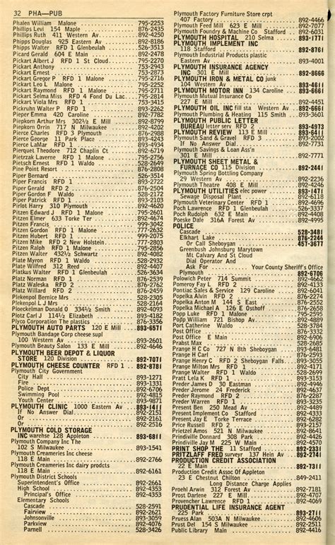 1965 General Telephone Company Telephone Book Page 32