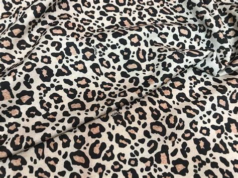 Leopard Print Fabrichaute Couture Fabriccheetah Fabric Etsy