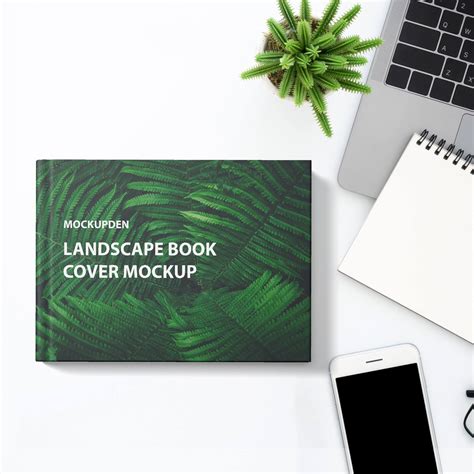 Free Landscape Book Cover Mockup Psd Template Mockup Den