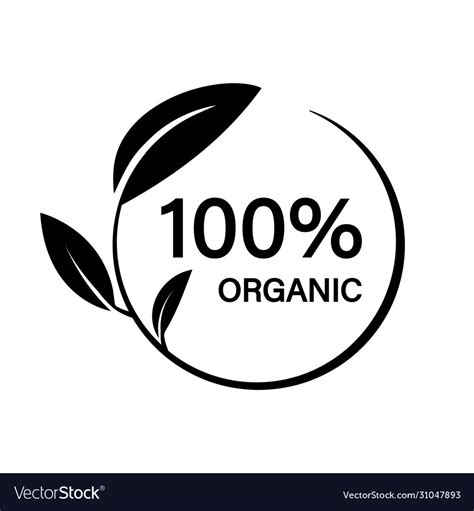 100 Organic Leaf Icon Nature Symbol Logo Template Vector Image