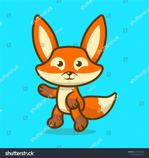 Cute Fox Cartoon Illustration Free Vector Stock Vector Royalty Free