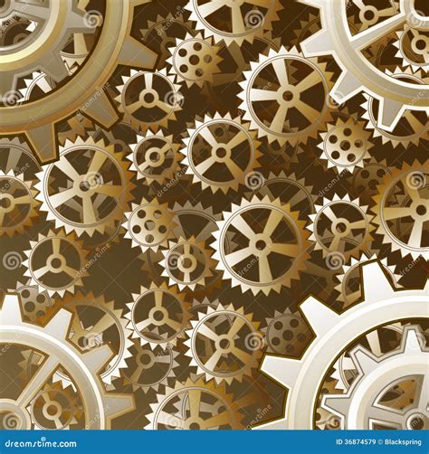 Steampunk Gears And Cogs Background