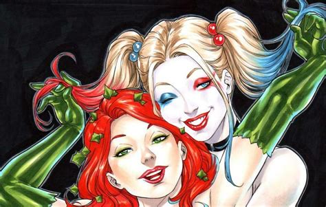 Comicartgallery Poison Ivy Harley Quinn By Fred Benes