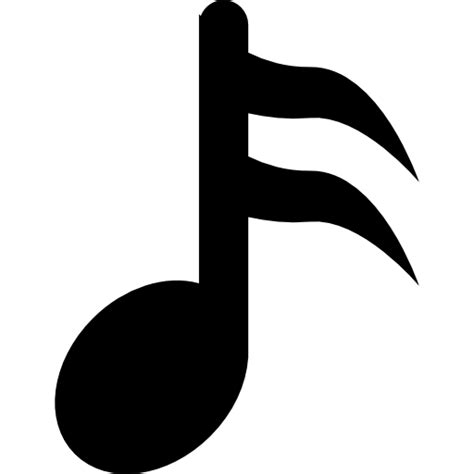 símbolo de nota musical en negro iconos gratis de música