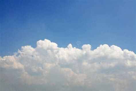 Big Fluffy Clouds Groups On Blue Sky Stock Image Image Of Climate