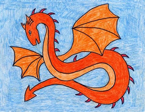 Easy How To Draw A Dragon Tutorial Video Dragon Coloring Pages
