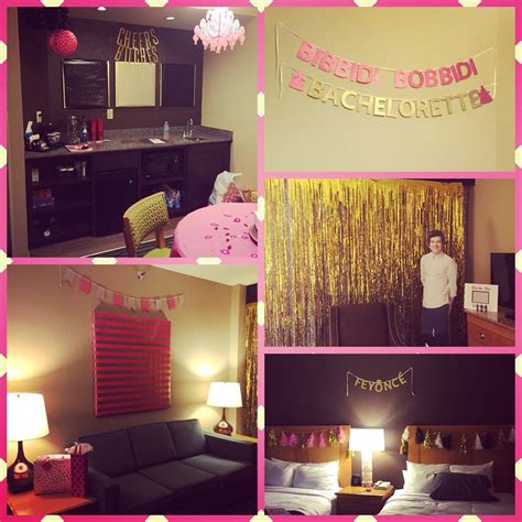 Hotel Room Decorated For A Bachelorette Party Bachelorette Party Sleepover Party