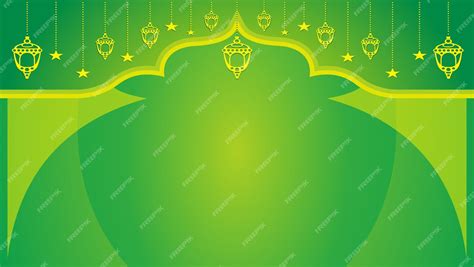 Green Islamic Horizontal Background Free Vector Download On Freepik