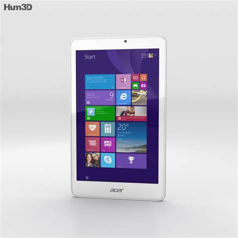 Acer iconia tab 8 tablet was launched in july 2014. Acer Iconia Tab 8 W 3D model - Humster3D