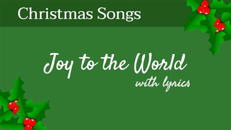 🎄 Joy To The World Christmas Songs With Lyrics Youtube