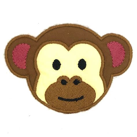 Monkey Face Appliqué Machine Embroidery Geek
