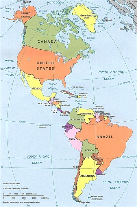 División política de América países fronteras y territorios en detalle
